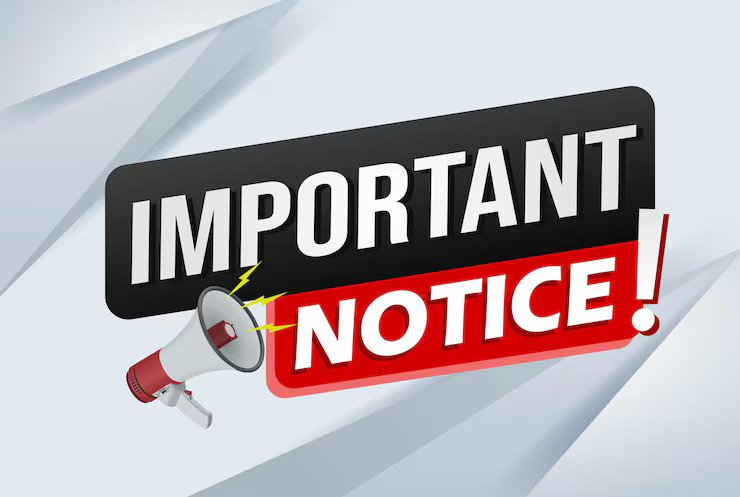 Important Notice to Our Valued Customers